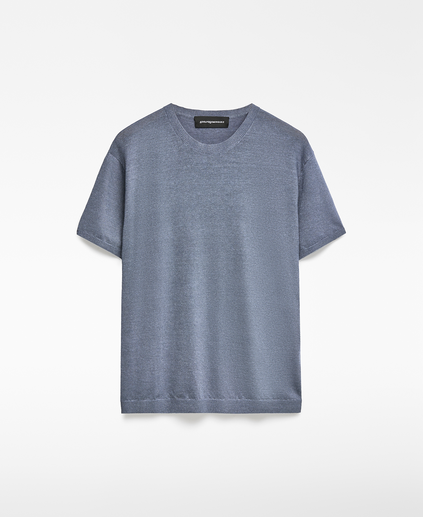 Linen blend knit T-shirt man image number 4