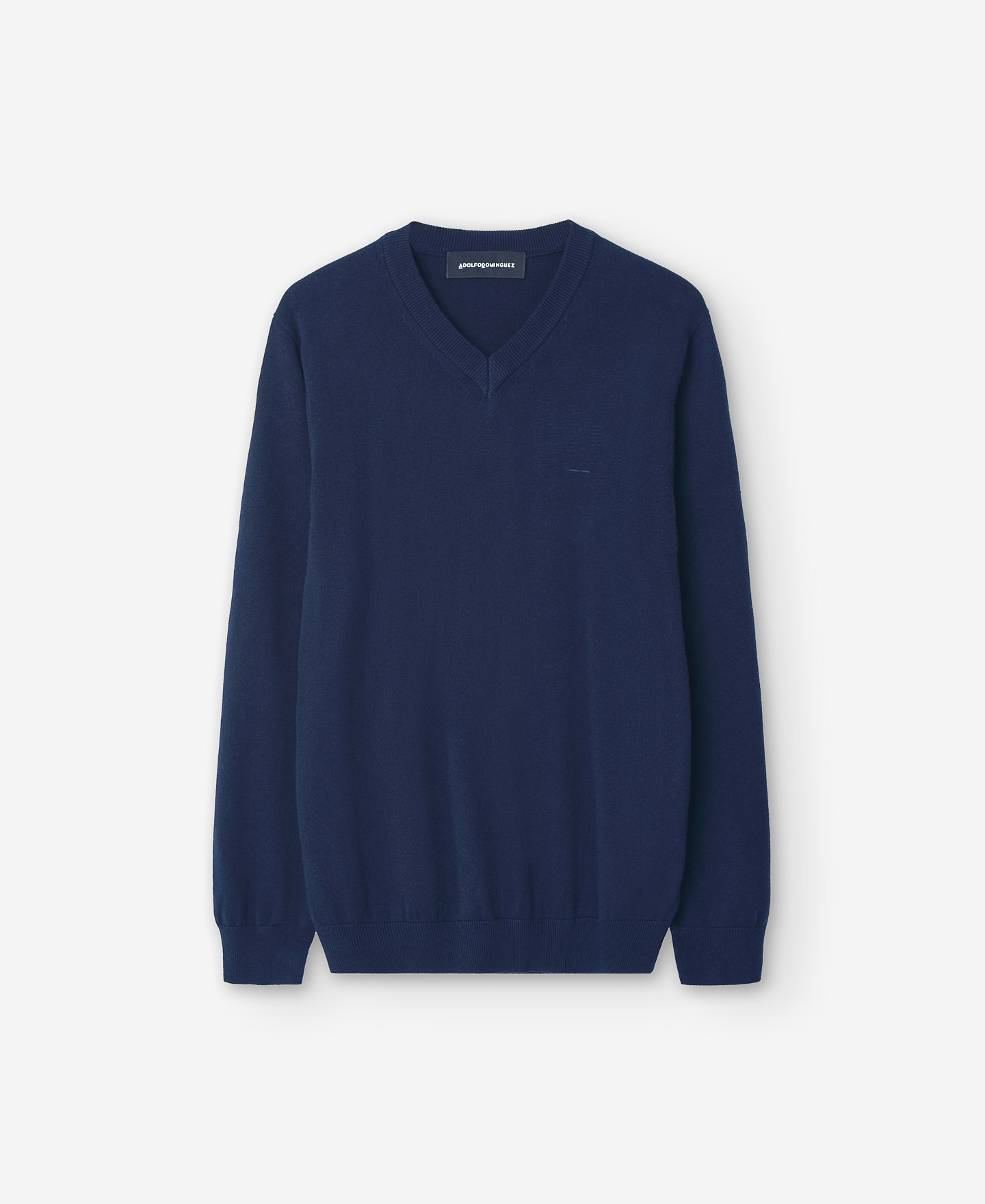 V-neck cotton sweater for men image number 5