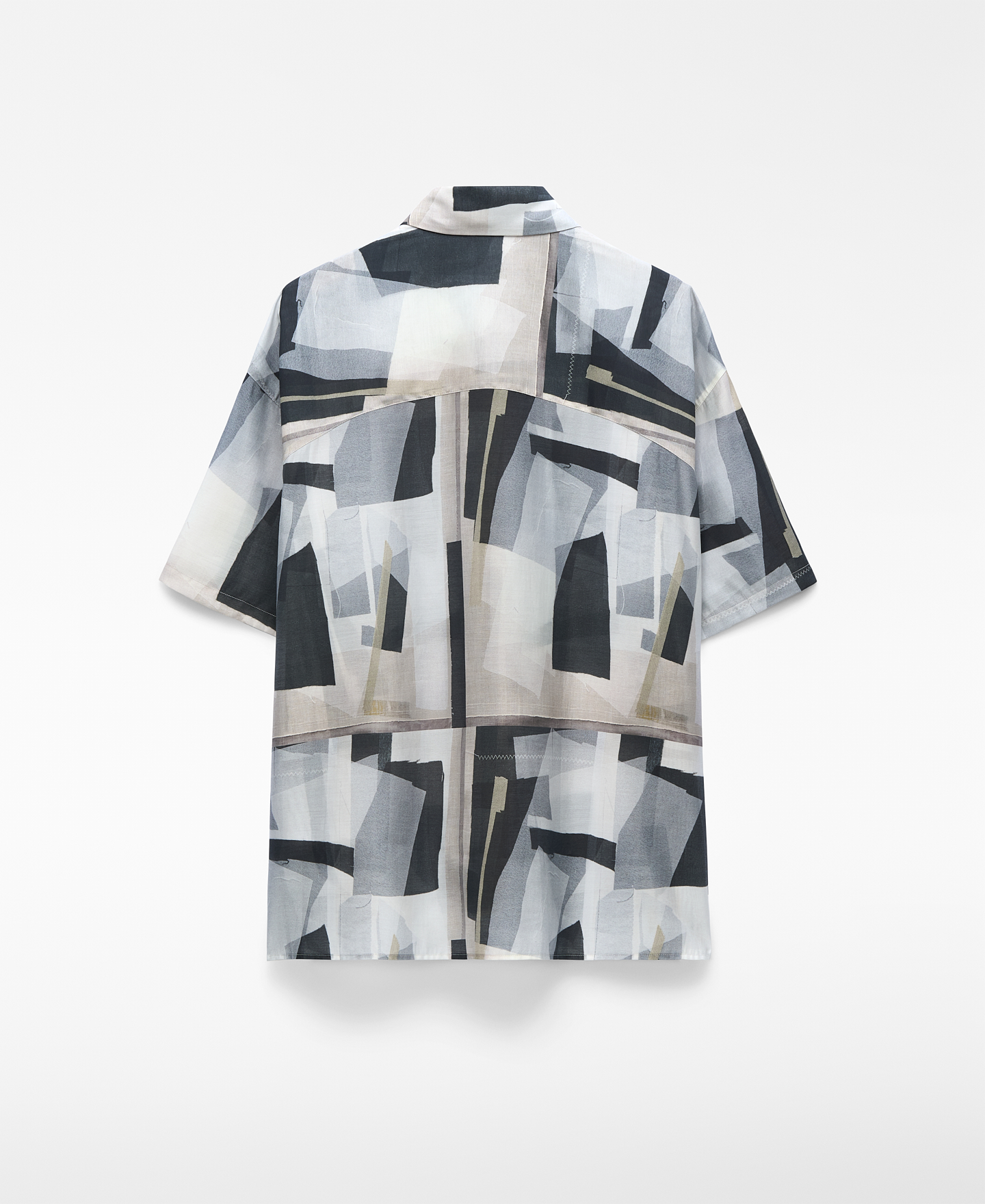 Printed oversize shirt man image number 6