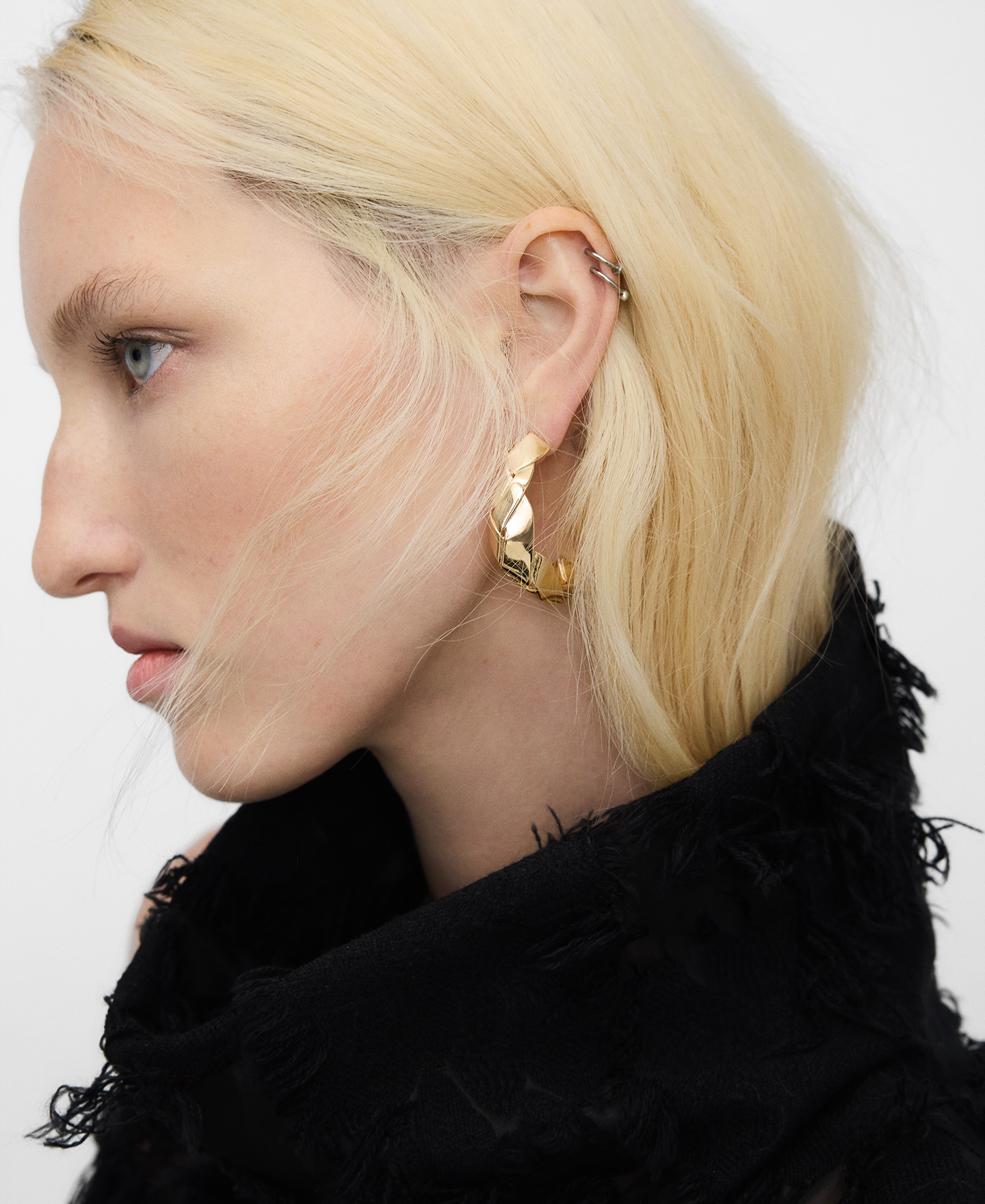 Braided metal hoops image number 3