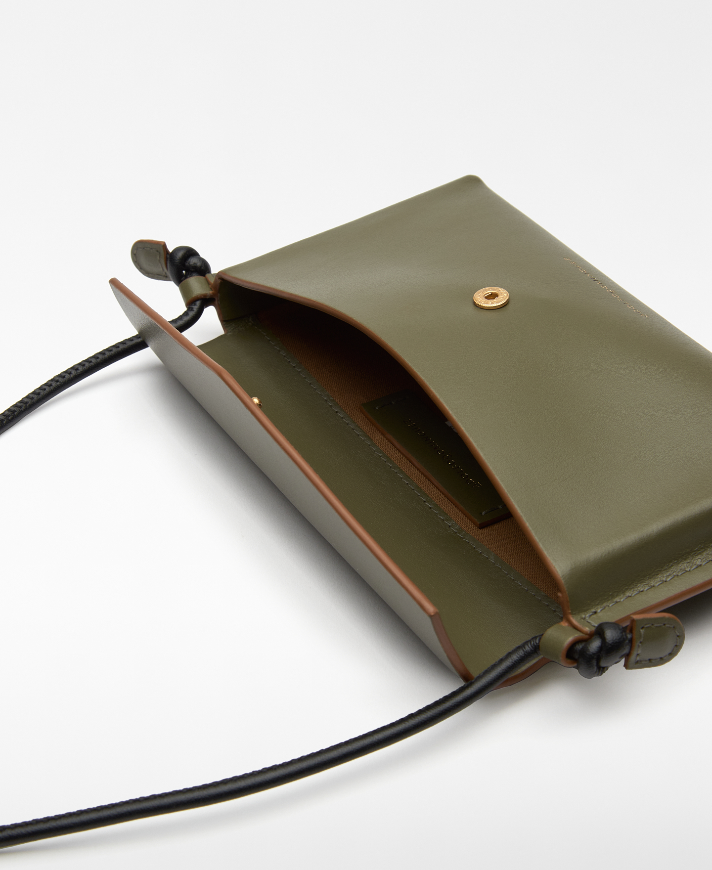 Leather horizontal phone holder woman image number 2