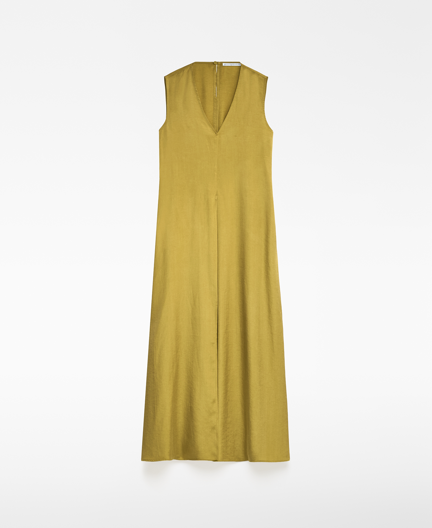 V-neckline long dress woman image number 4