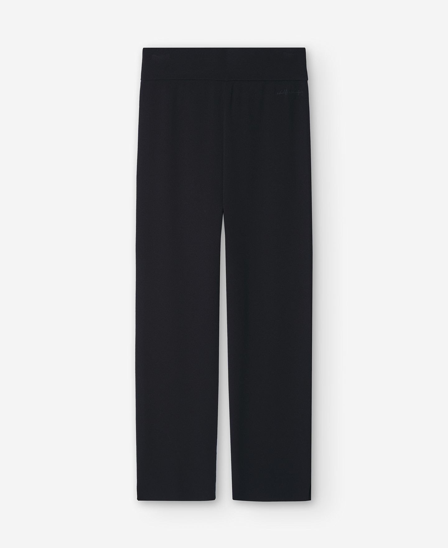 Black knitted trousers woman image number 4