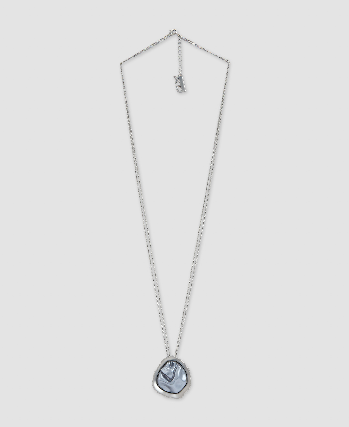 Zinc and resin water motif necklace image number 0