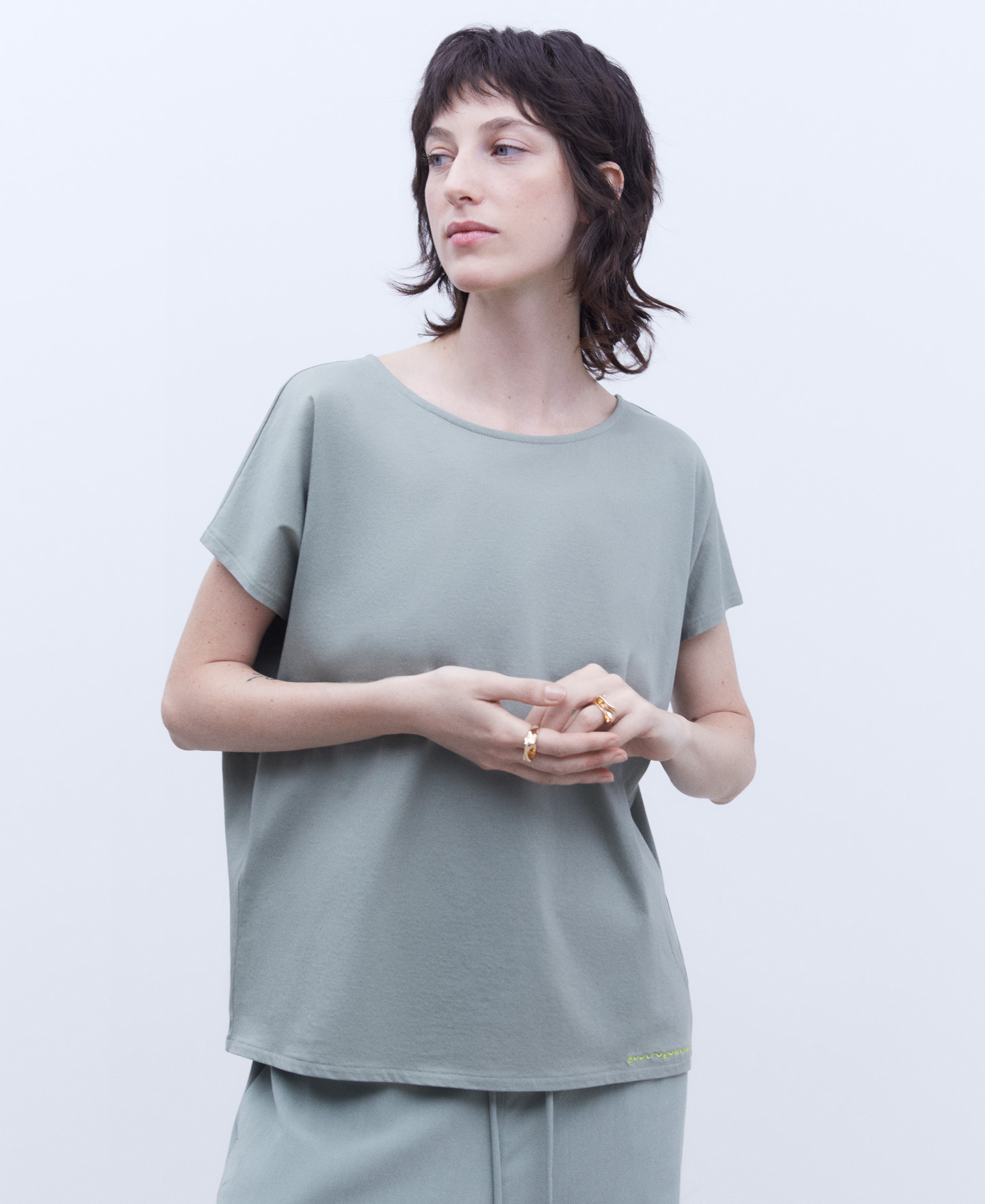 Cotton crew neckline T-shirt image number 0