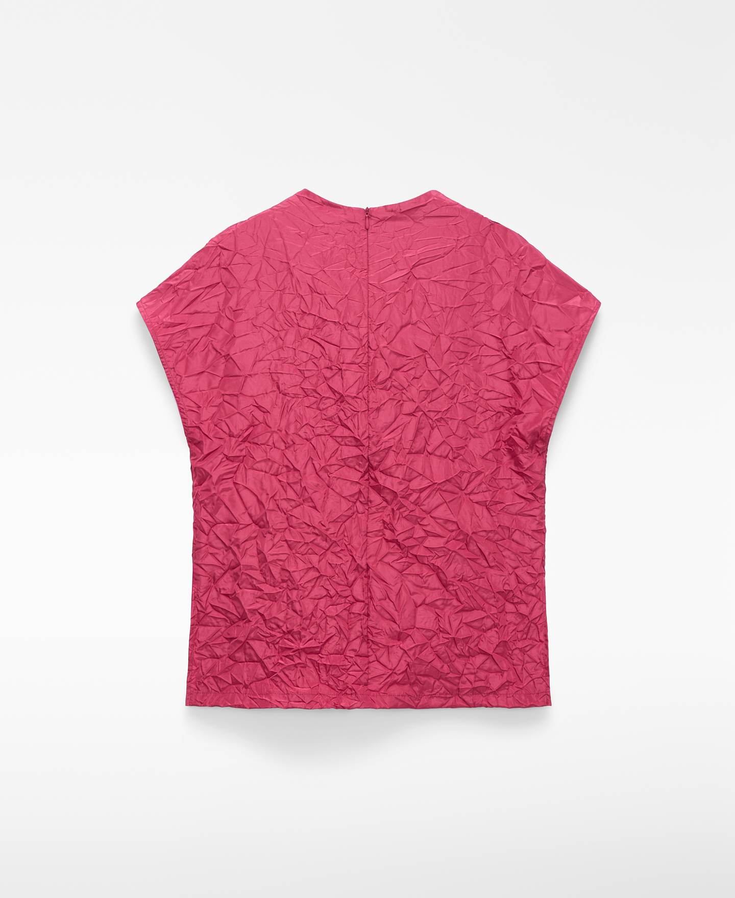 Wrinkled-effect satin top image number 5