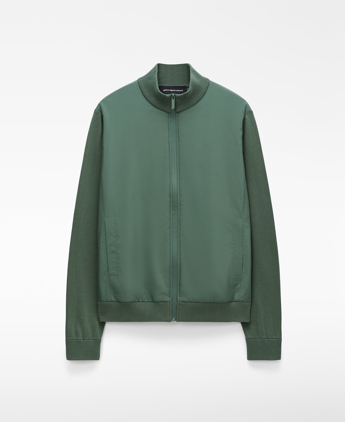 Nylon and knit cardigan image number 4