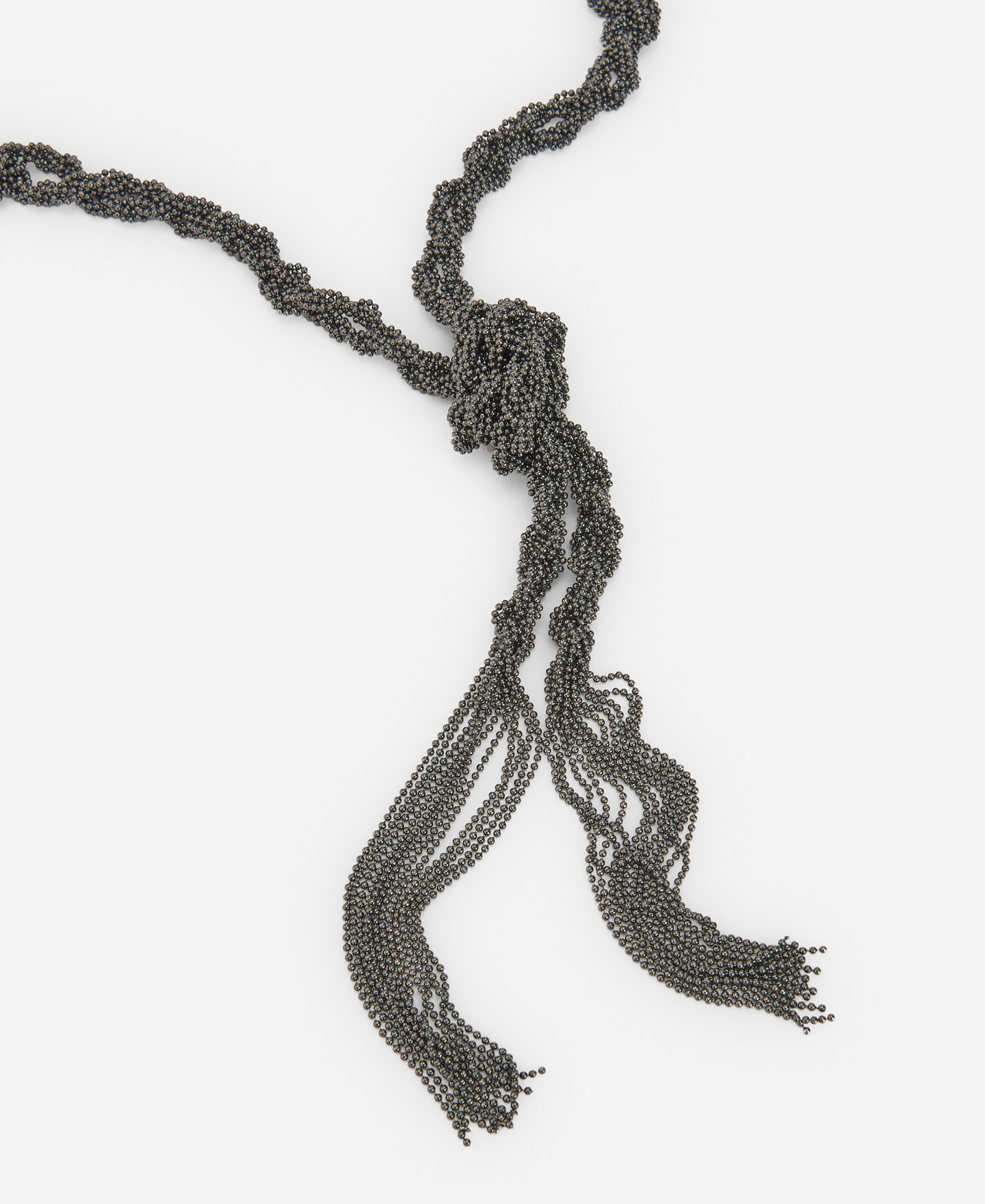 Knotted metal necklace image number 1