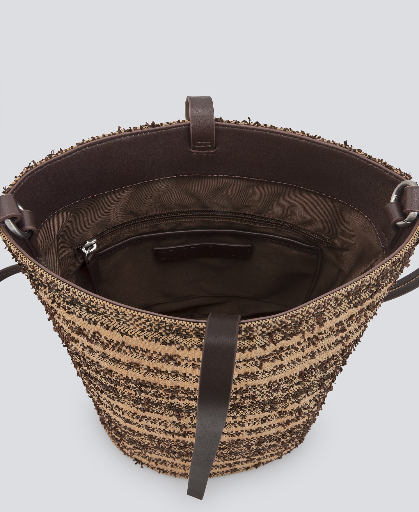 Textured braided medium bag woman image number 3