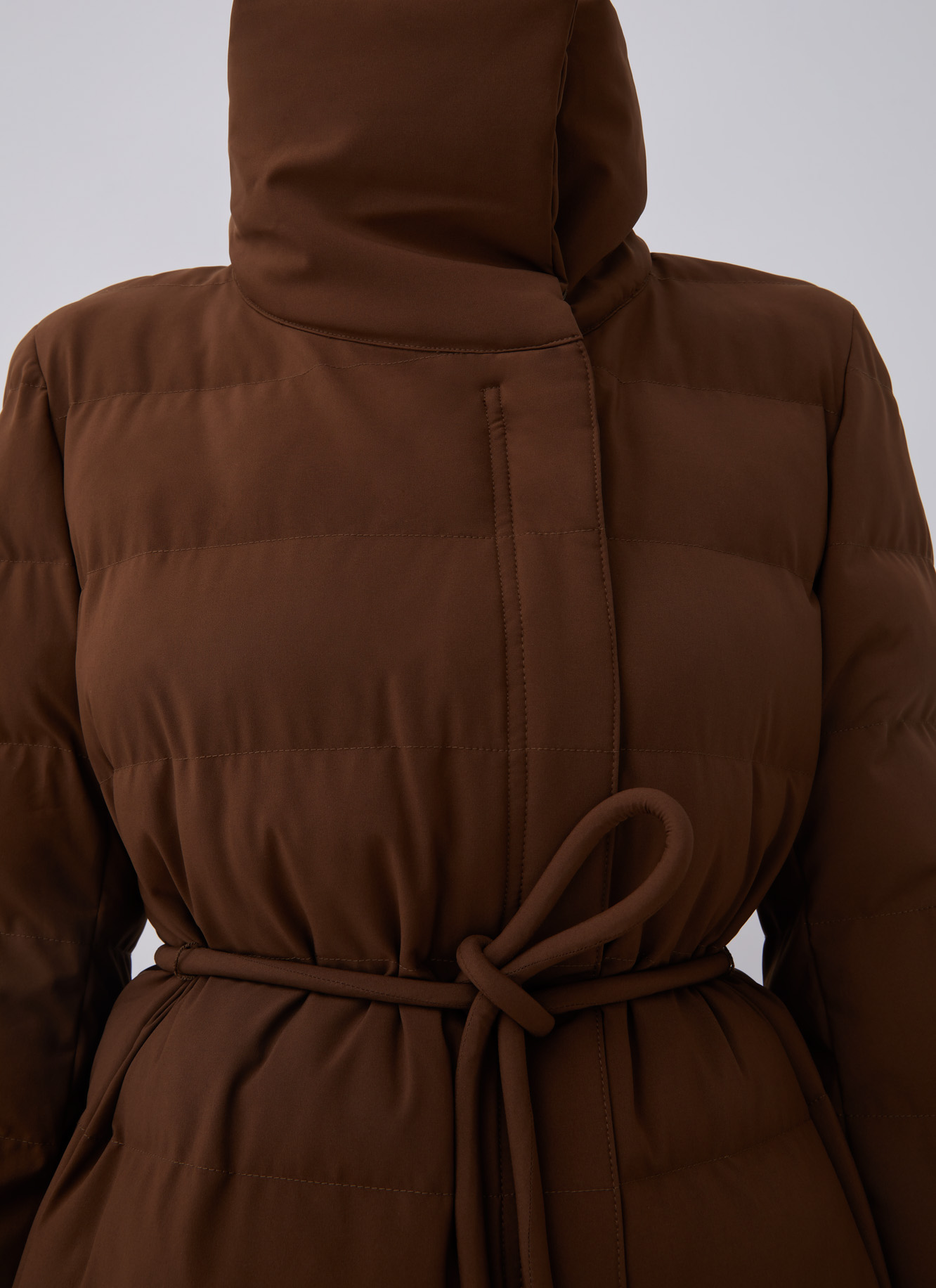Puffer coat with high collar image number 3