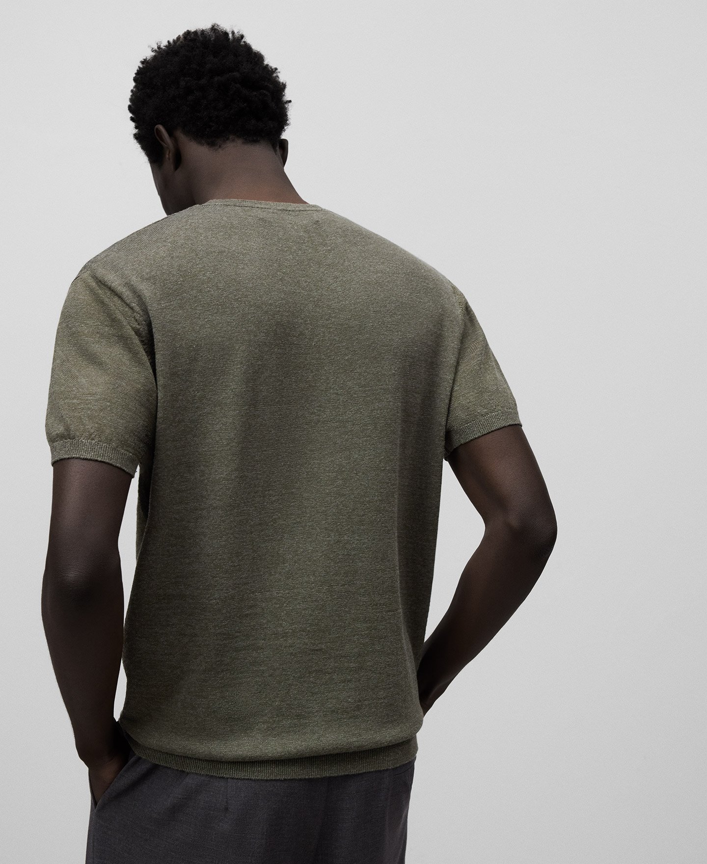 リネンブレンドクルーネックTシャツ image number 2