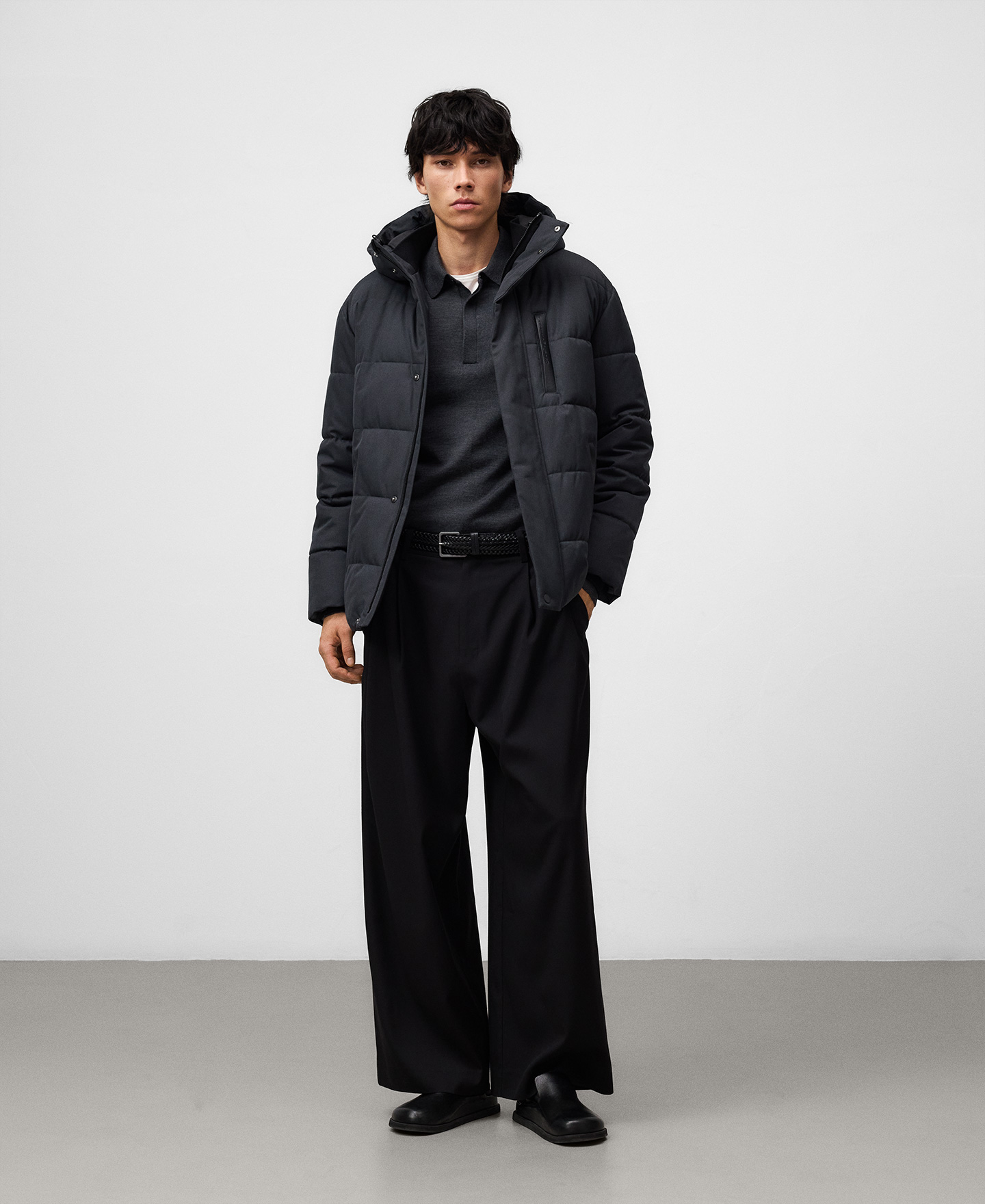 Padded jacket with hood man image number 1