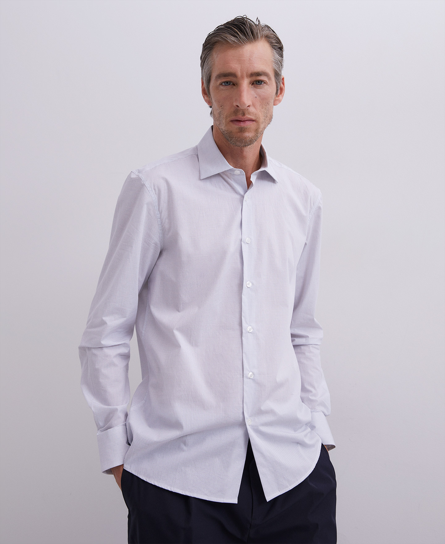 Camisa de cuadros en algodón image number 0