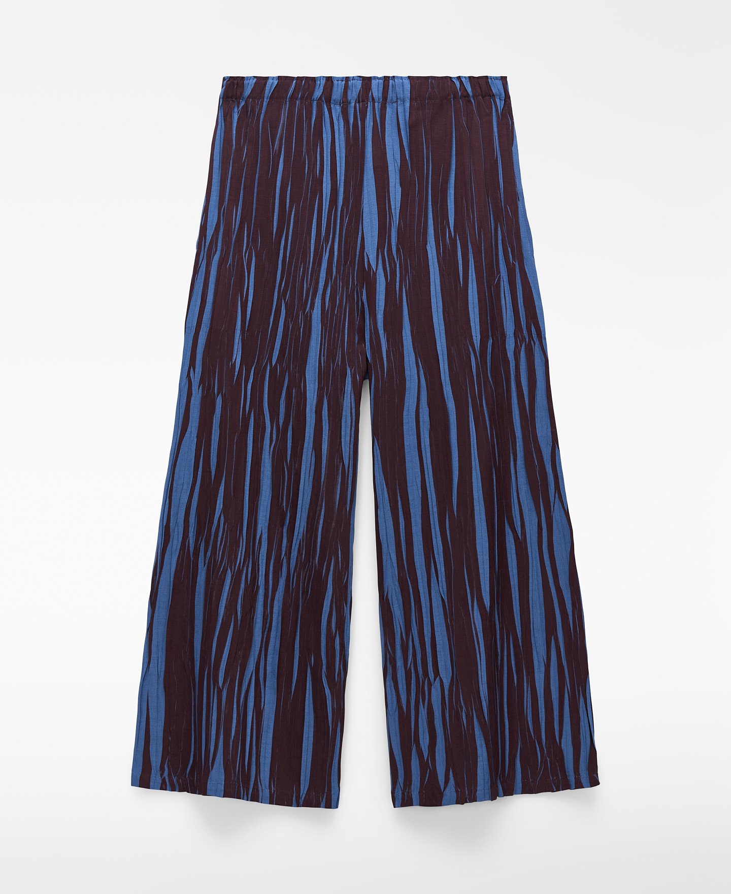 Pantal&oacute;n bicolor plisado irregular image number 4