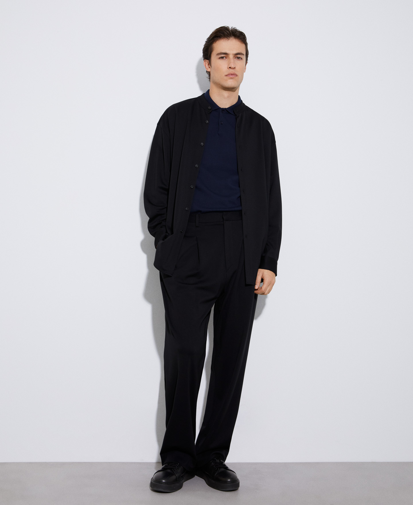 Two button polo shirt in cotton image number 1