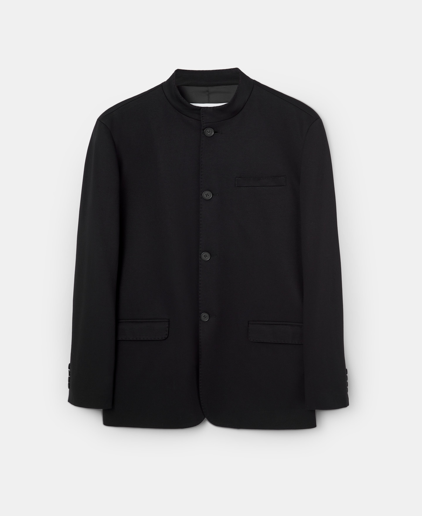 Twill jacket with mandarin collar image number 4