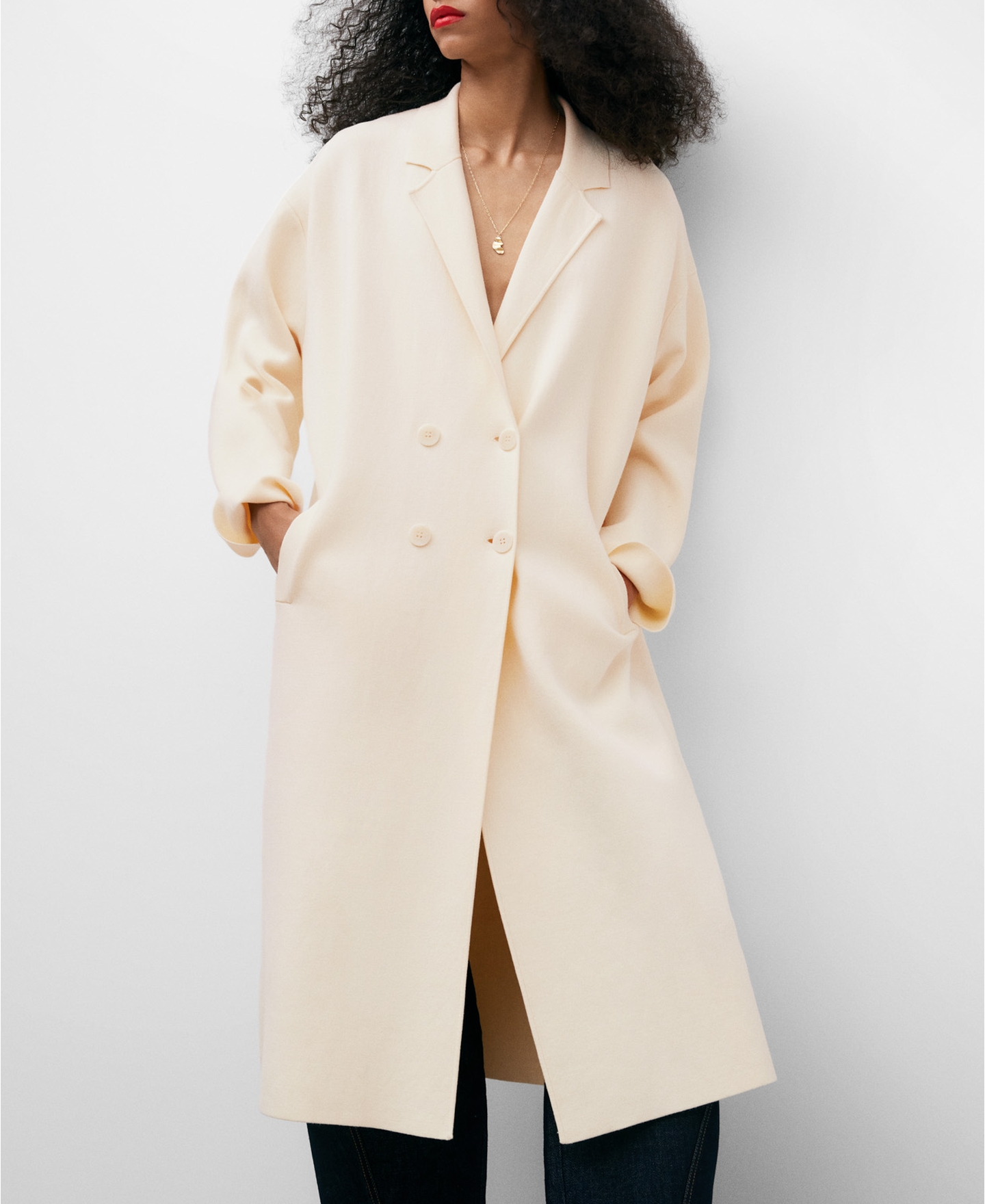 Double-fronted knitted coat image number 0