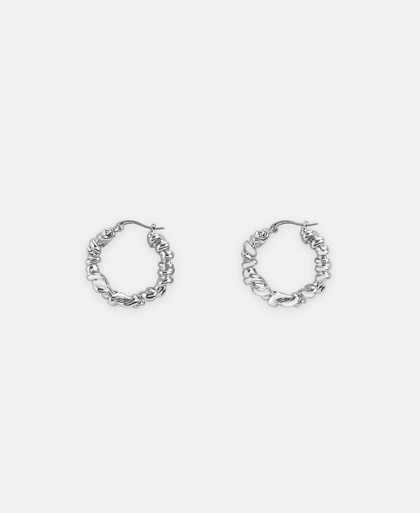 Zinc plaited motif earrings image number 0