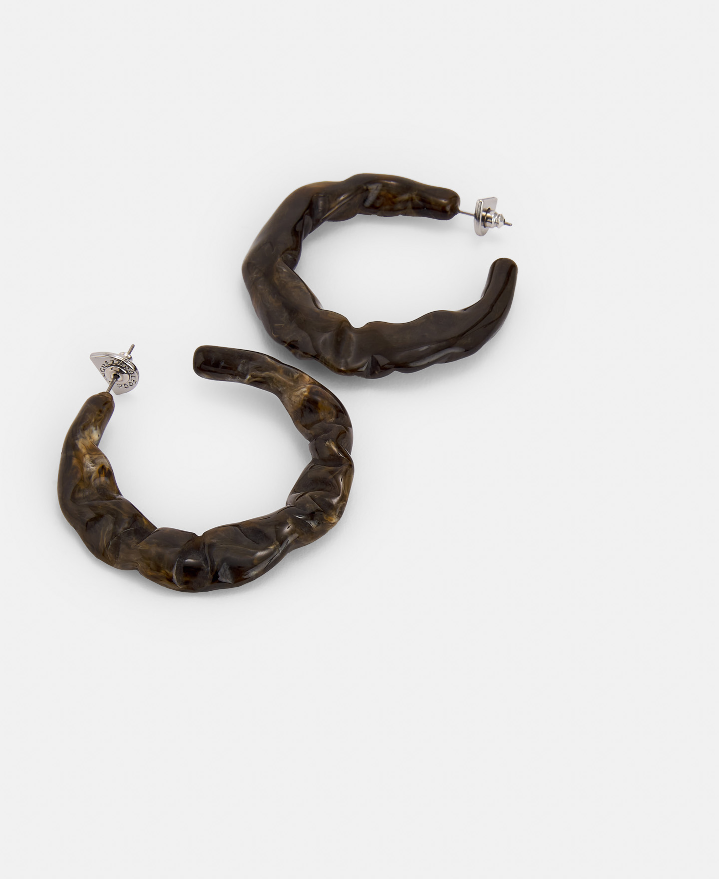 Resin hoop earrings image number 1