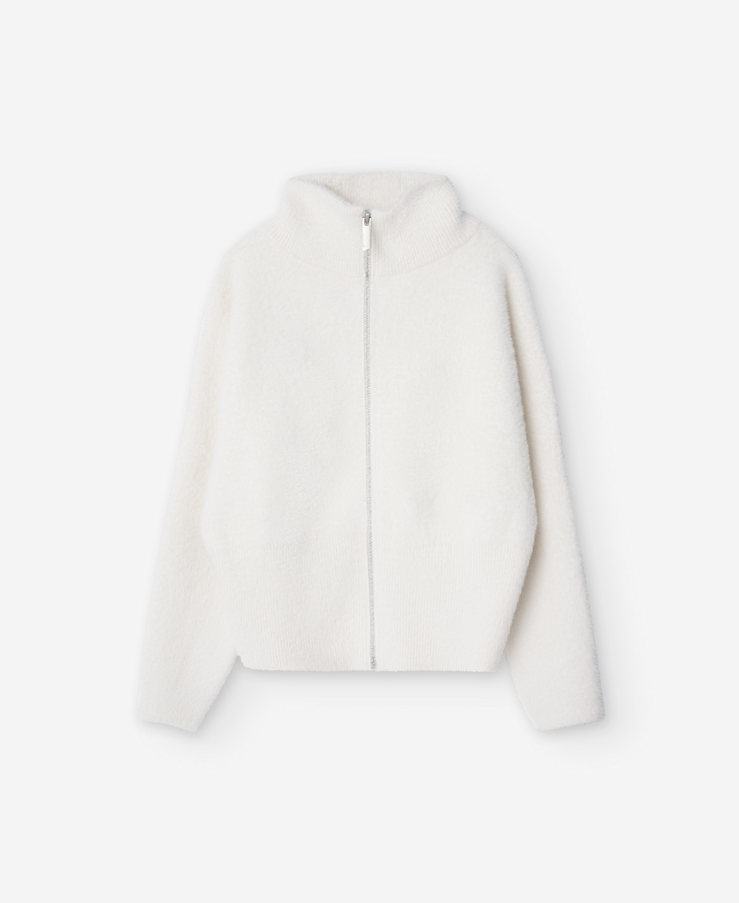 Ecru fleece jacket for women image number 4