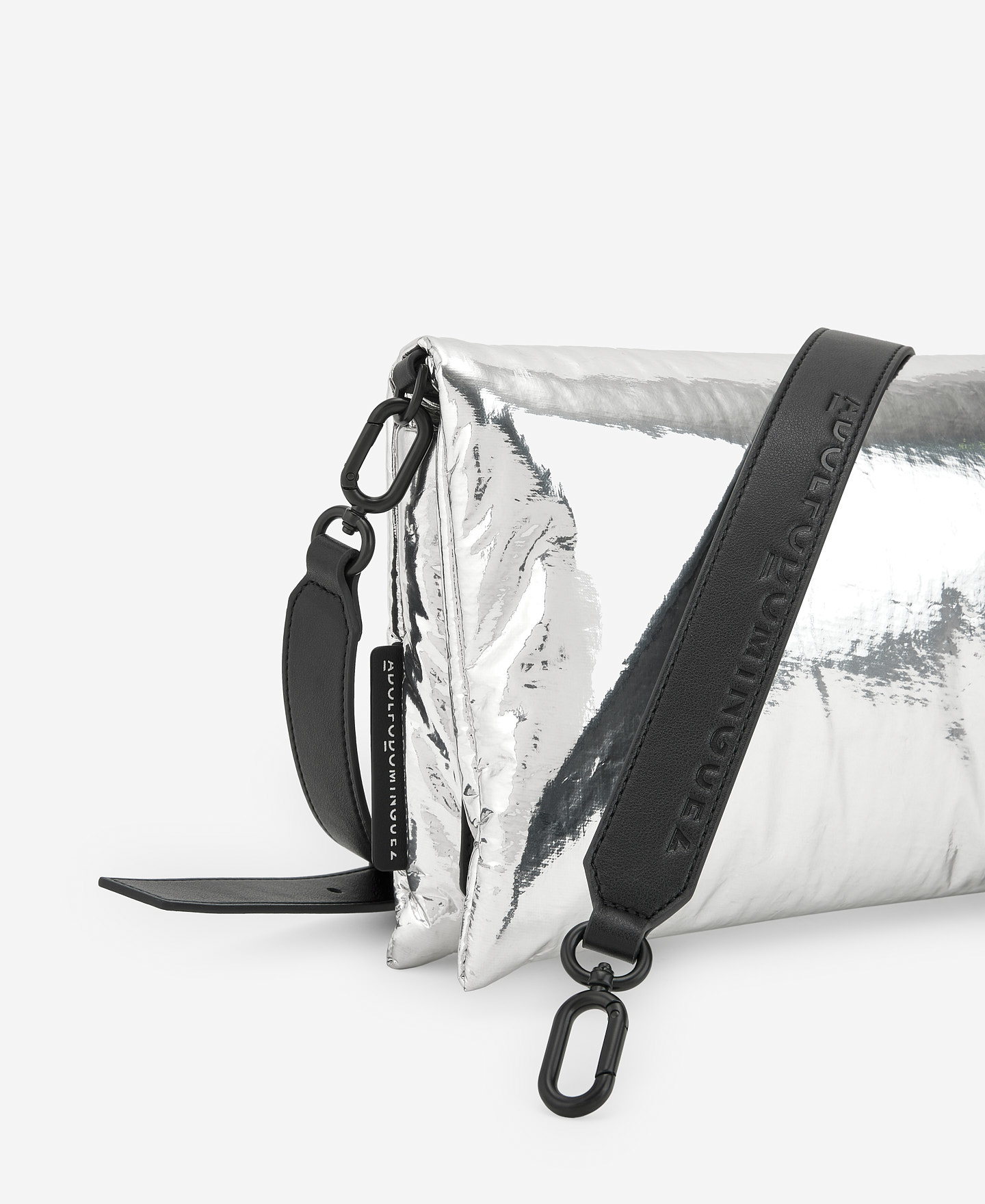 Silver padded shoulder bag image number 3
