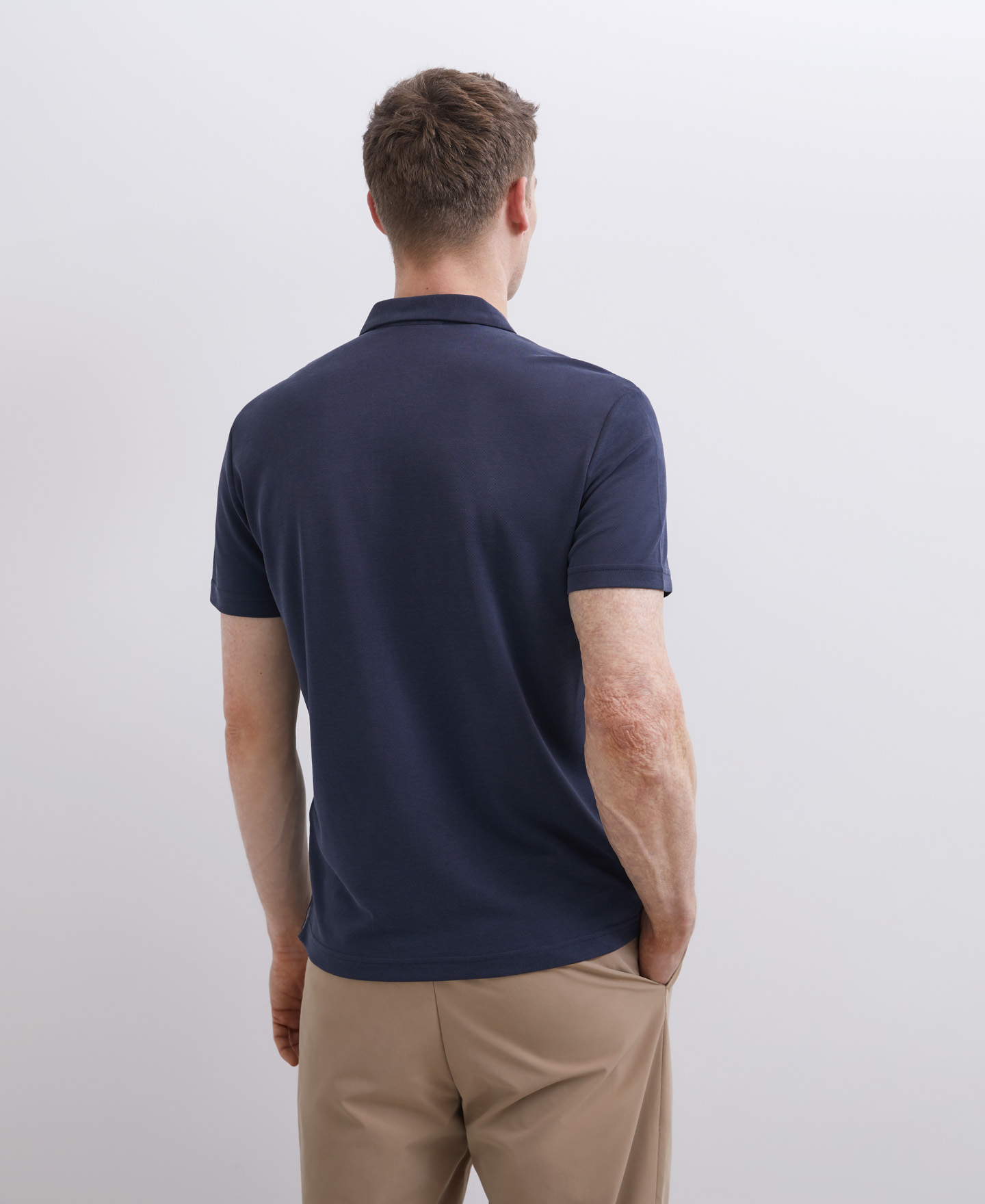 Modal button-down polo shirt image number 1