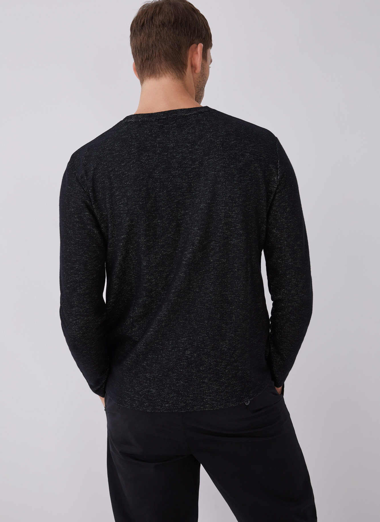 Mottled t-shirt with long sleeve image number 1
