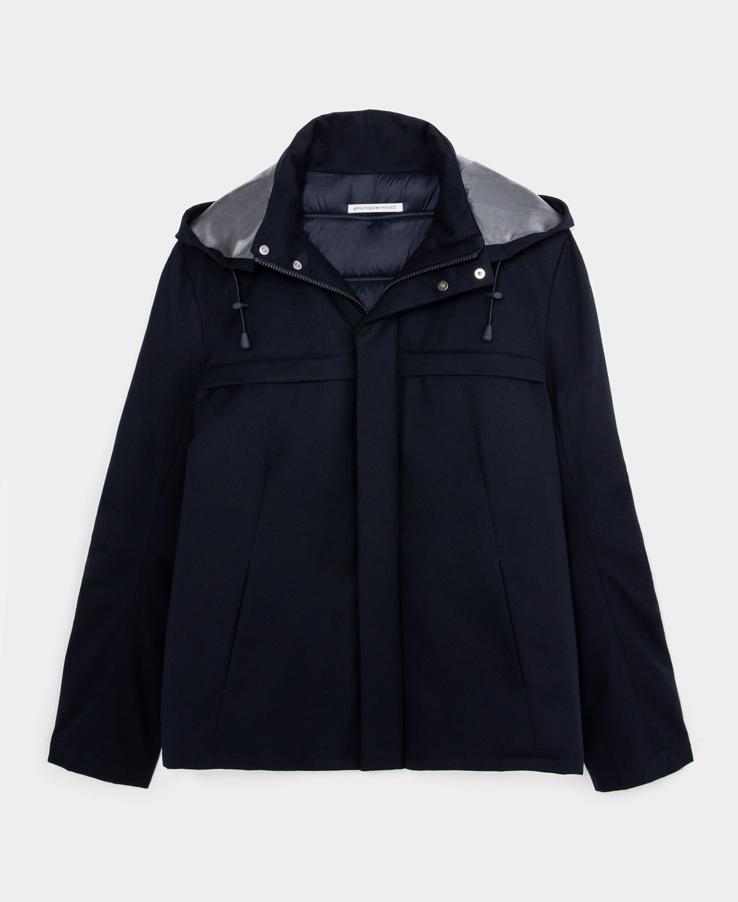 Padded parka with concealed hood image number 4