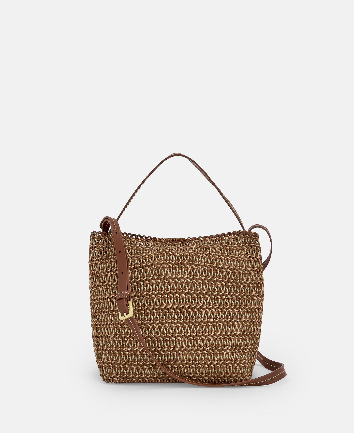 Recycled polyester and jute raffia bag image number 0