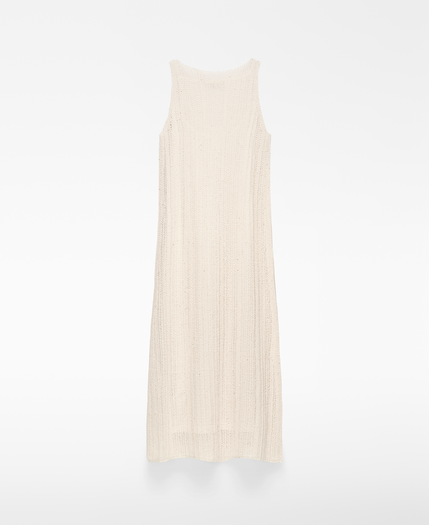 Long openwork knit dress image number 5