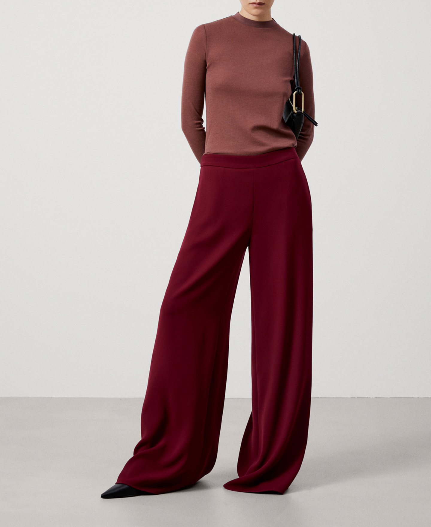Loose recycled polyester trousers image number 1