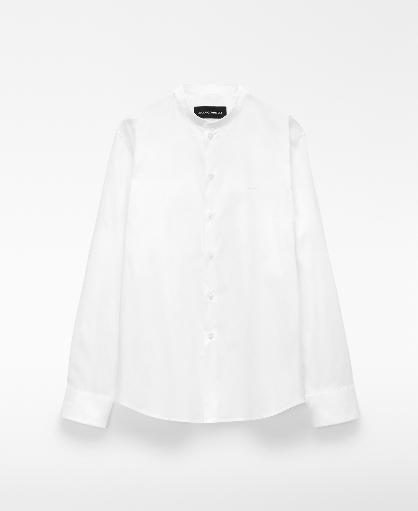 Cotton regular fit mandarin collar shirt image number 4