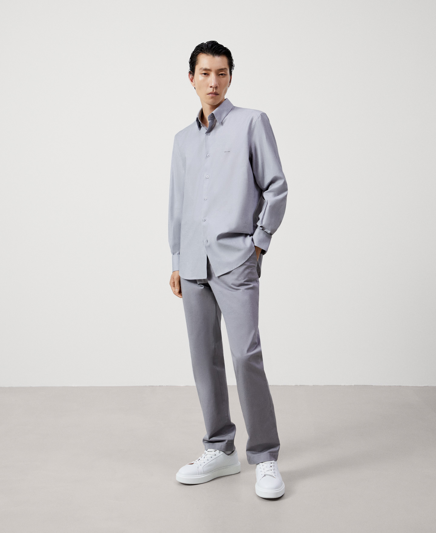 Cotton button-down shirt image number 1