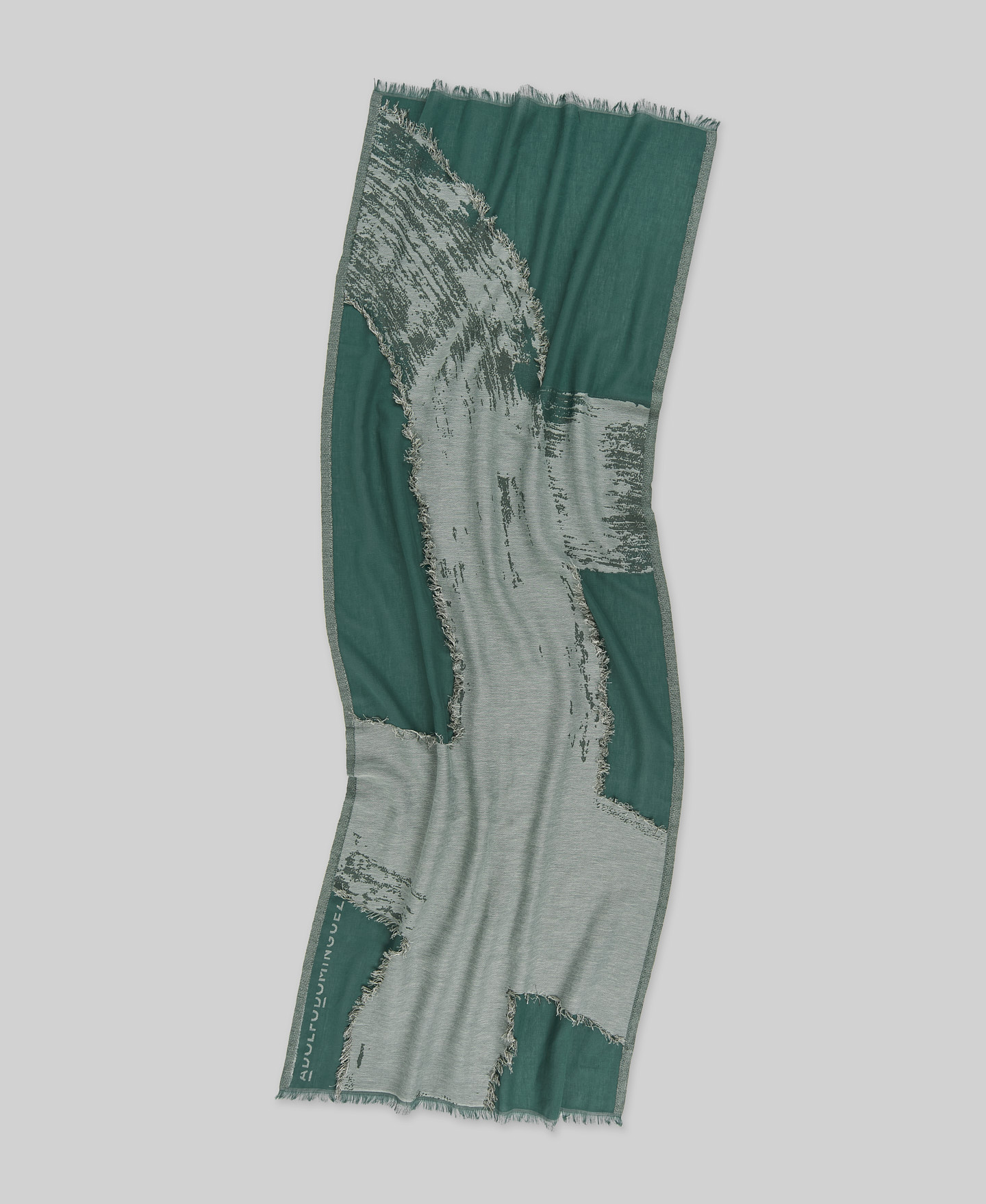 Printed jacquard shawl woman image number 1