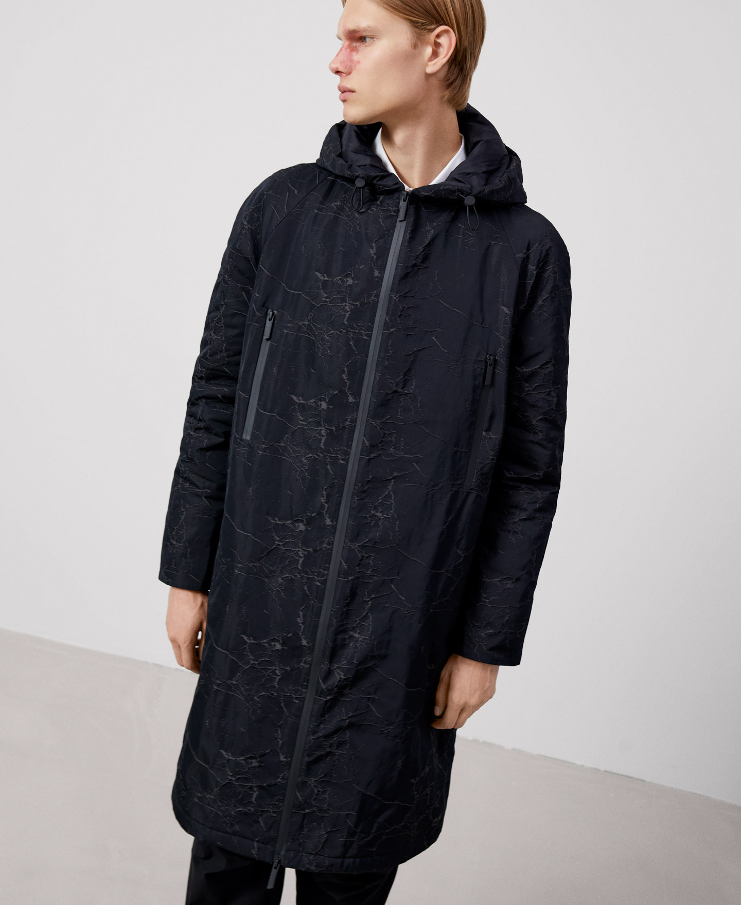 Crackle print parka image number 5