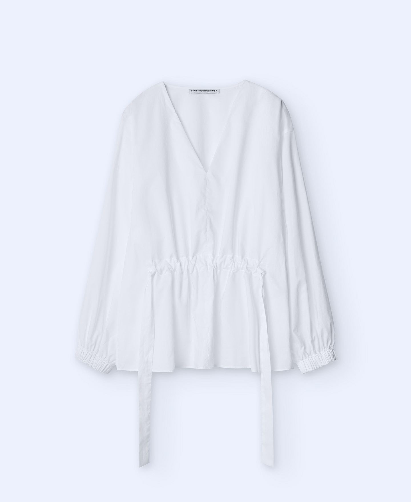 Gathered cotton shirt image number 4