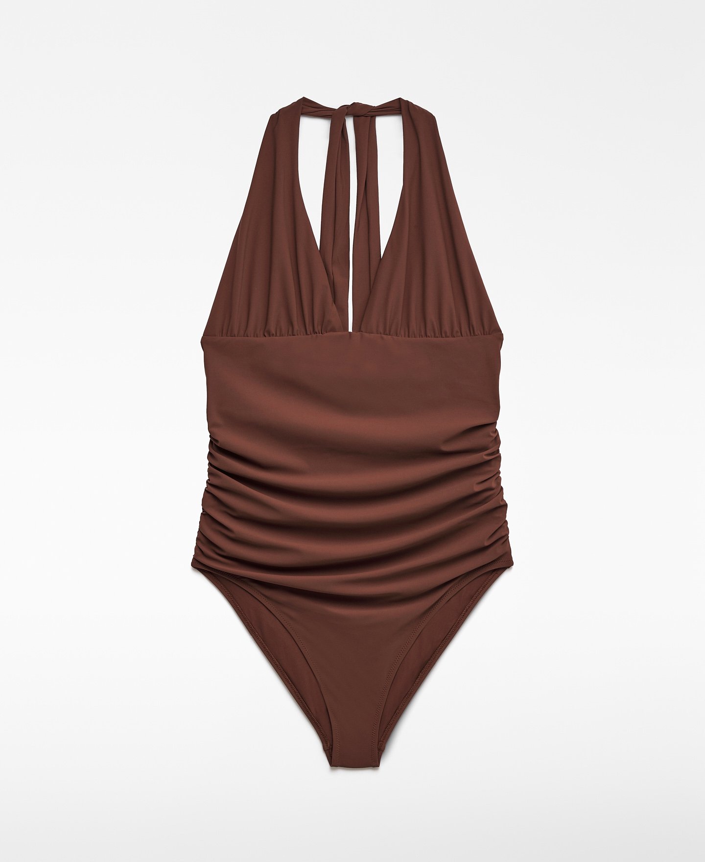 Badeanzug für Damen mit Neckholder und Rüschen image number 0