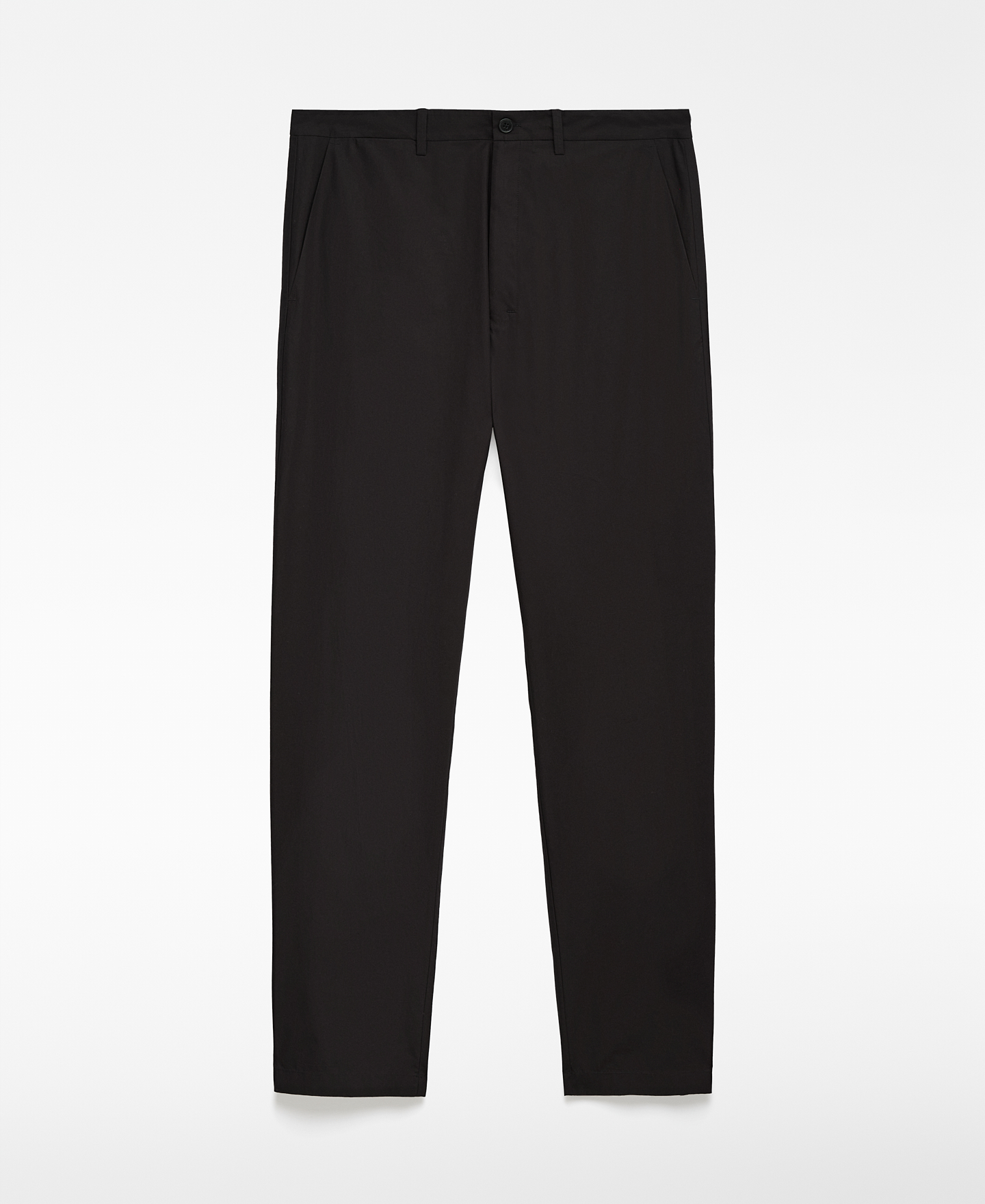 Cotton poplin straight trousers man image number 4