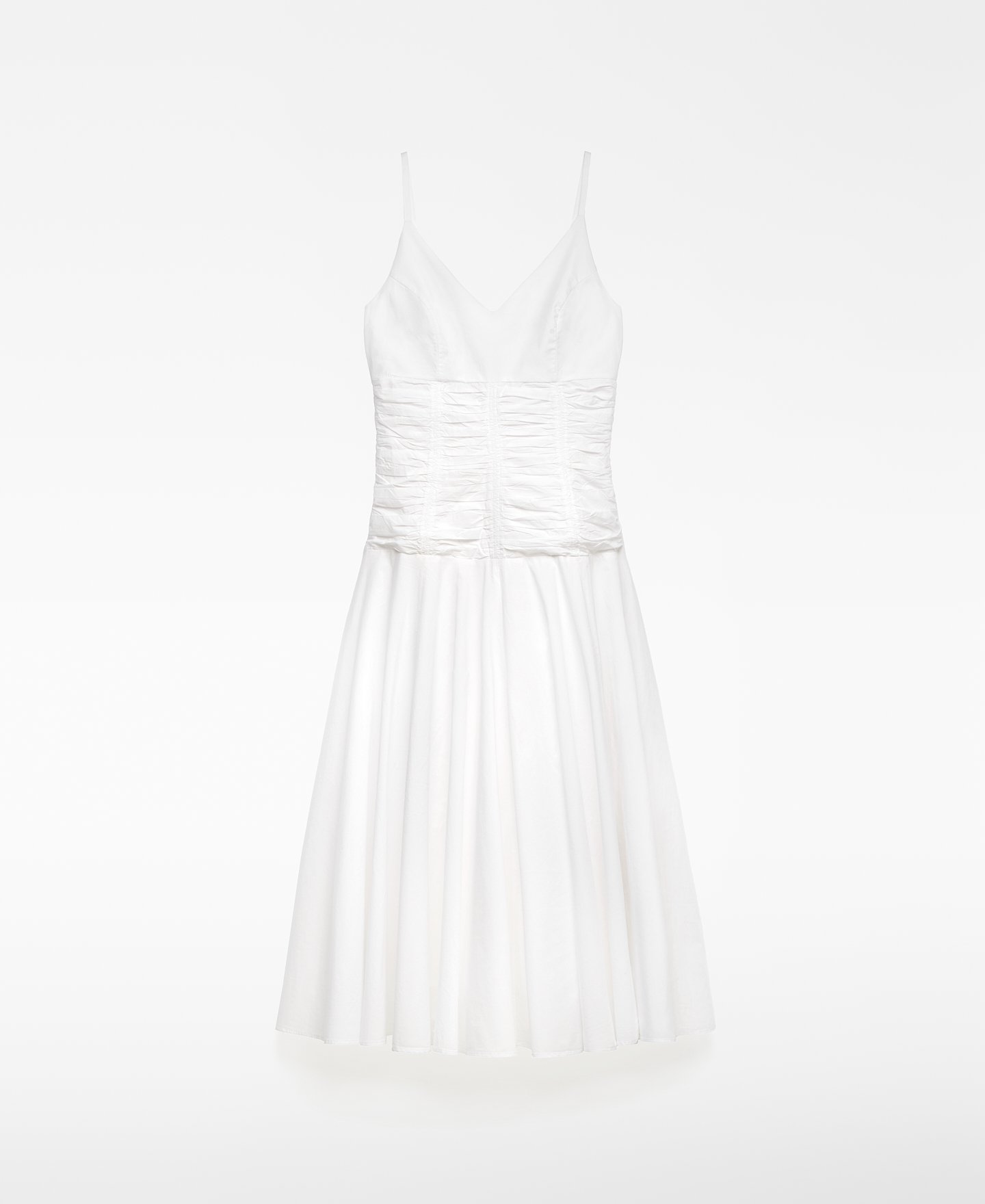Gathered strap dress woman image number 4