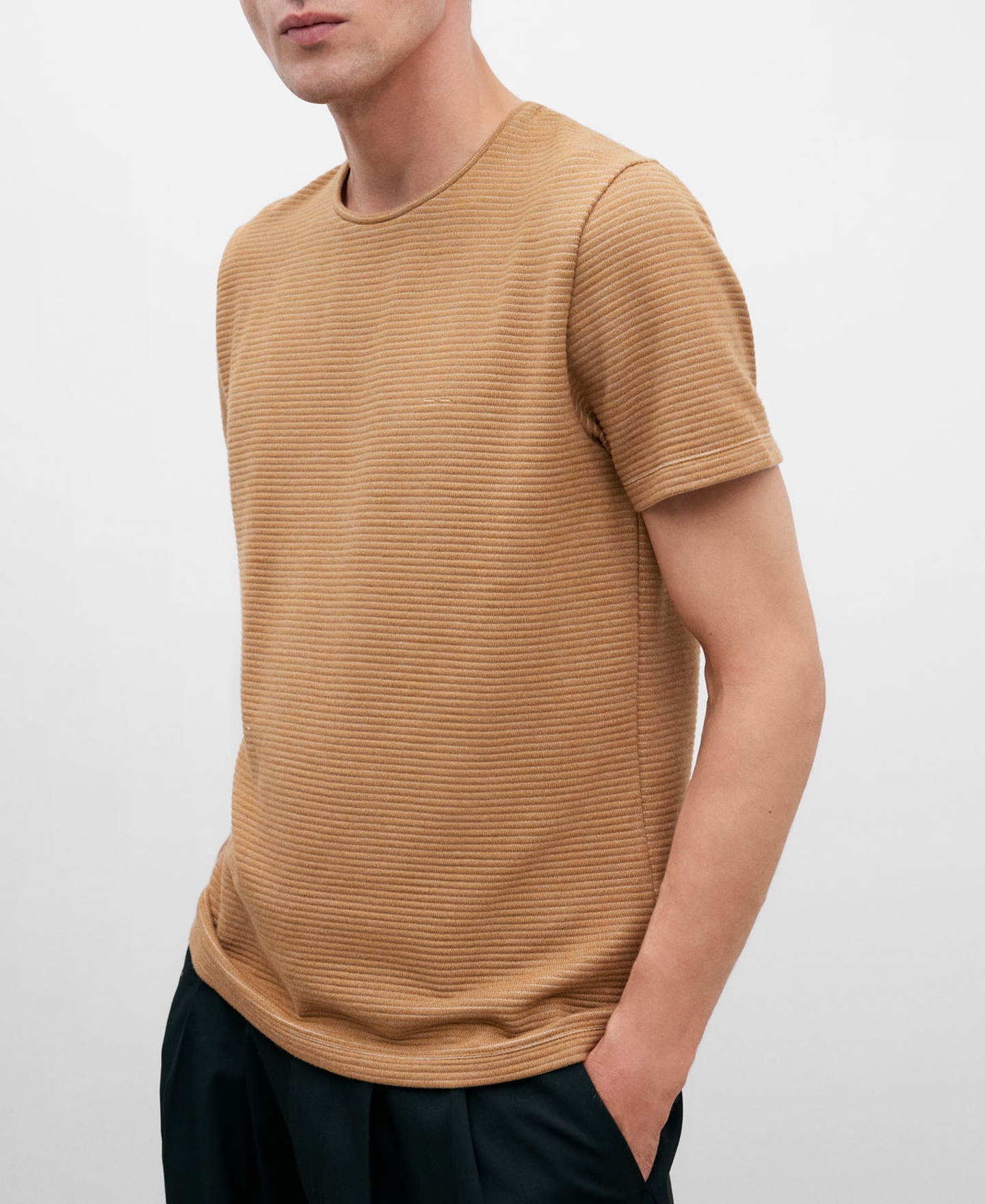 Stripped yellow t-shirt image number 0