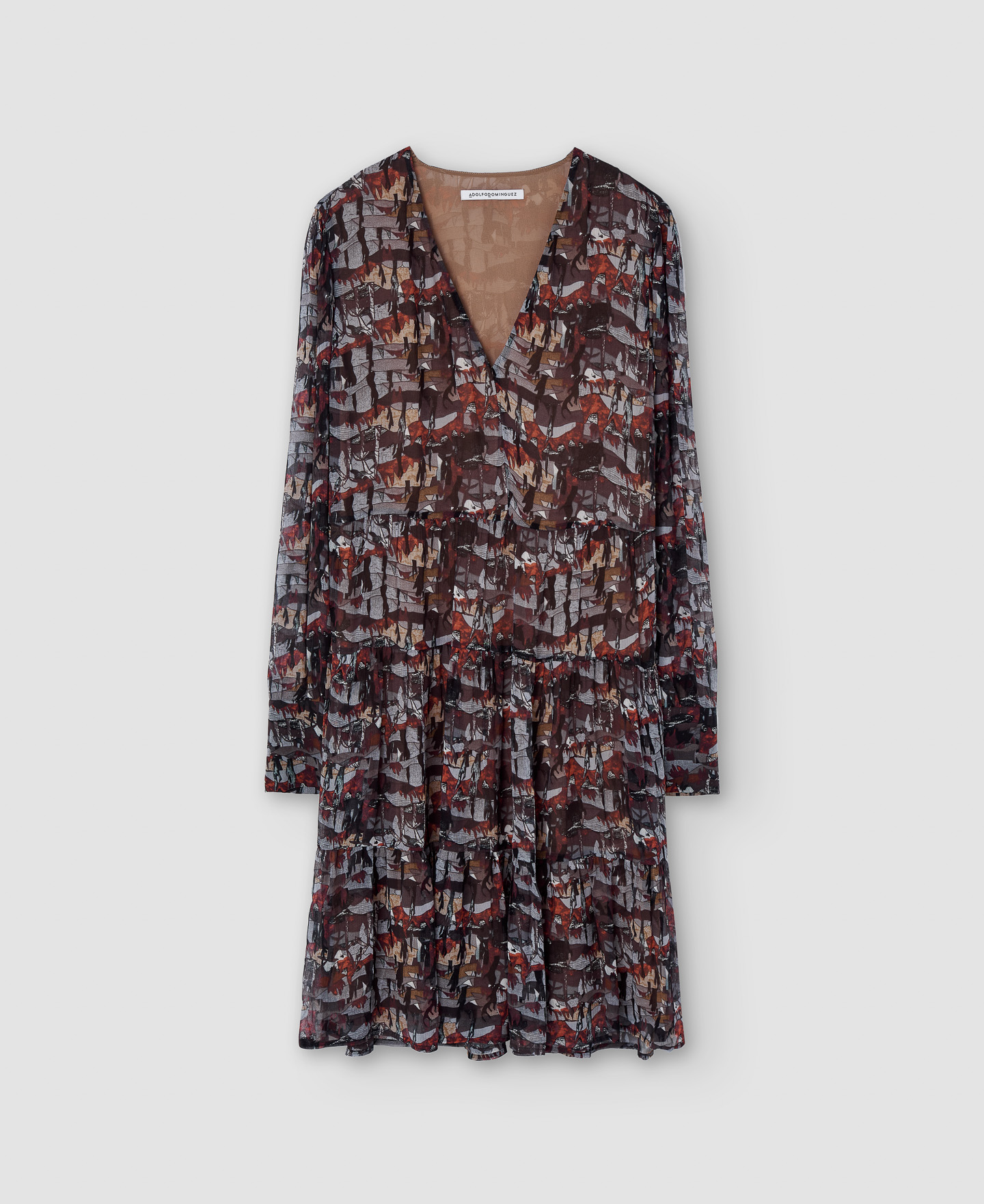 Short pleated printed dress image number 4