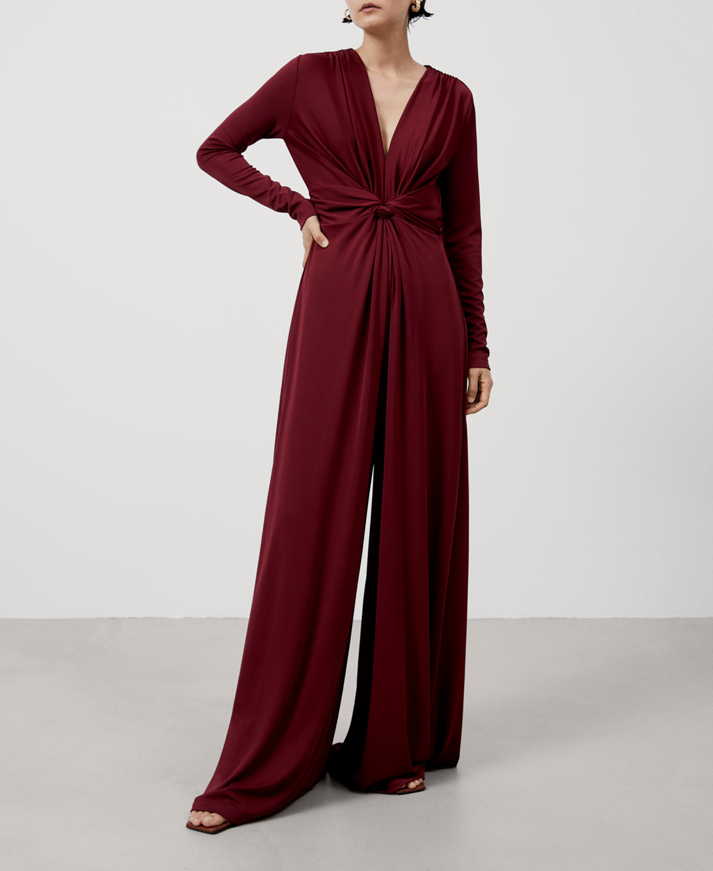 V-neckline jumpsuit image number 1