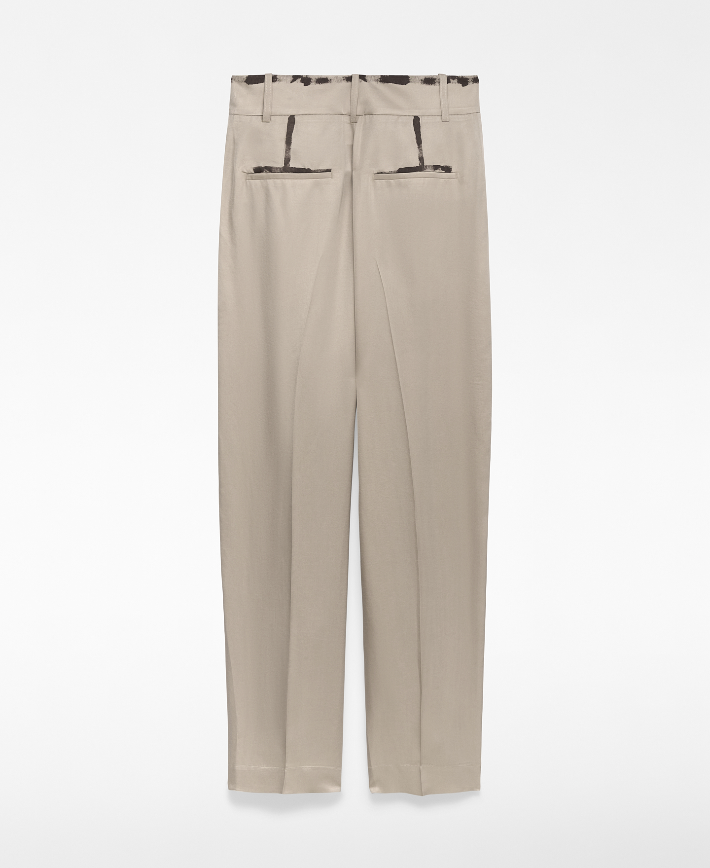 Paint-effect barrel fit trousers woman image number 5