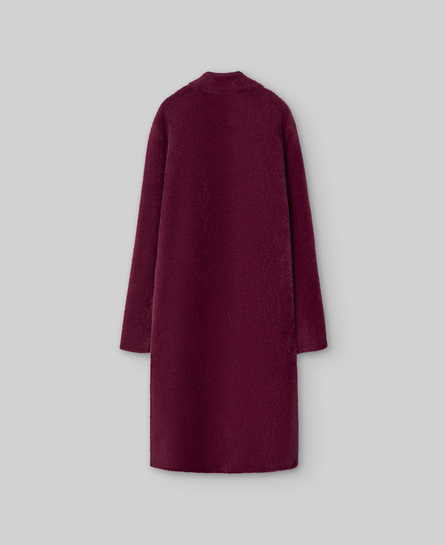 Burgundy fur effect coat woman image number 5