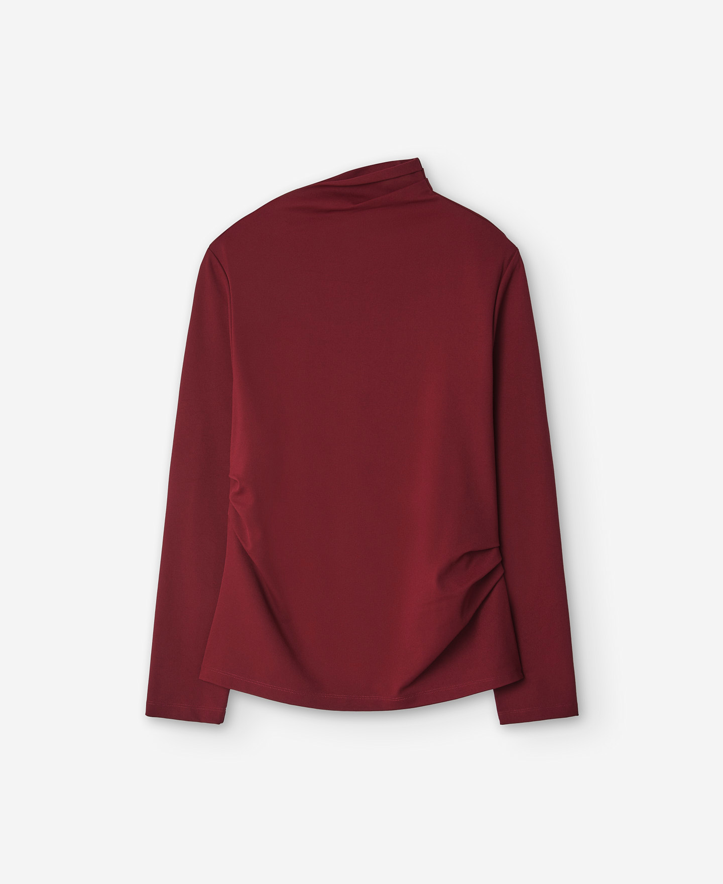 Asymmetric collar T-shirt image number 4