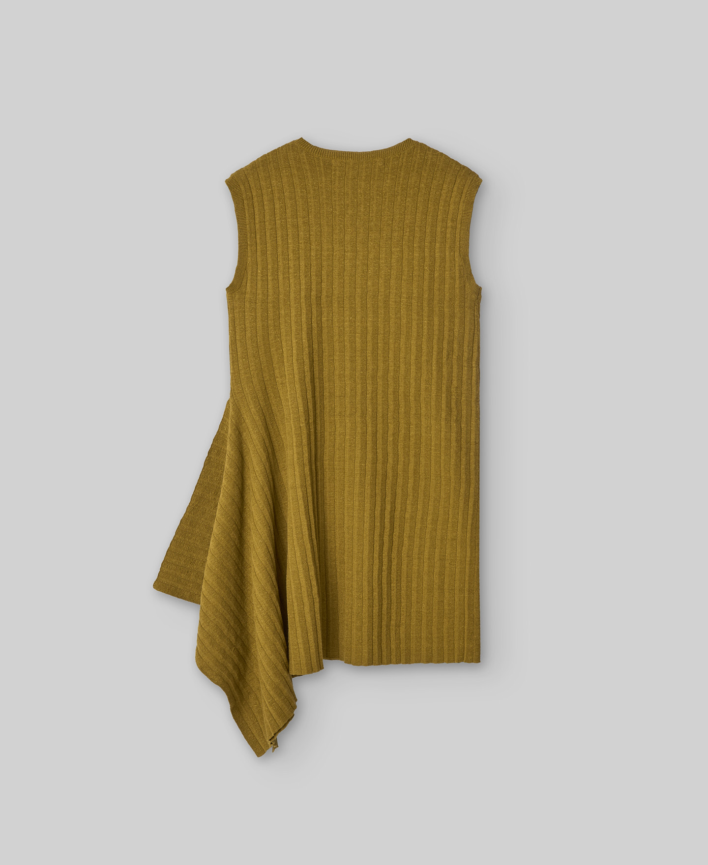 Asymmetrical pleated linen top woman image number 5