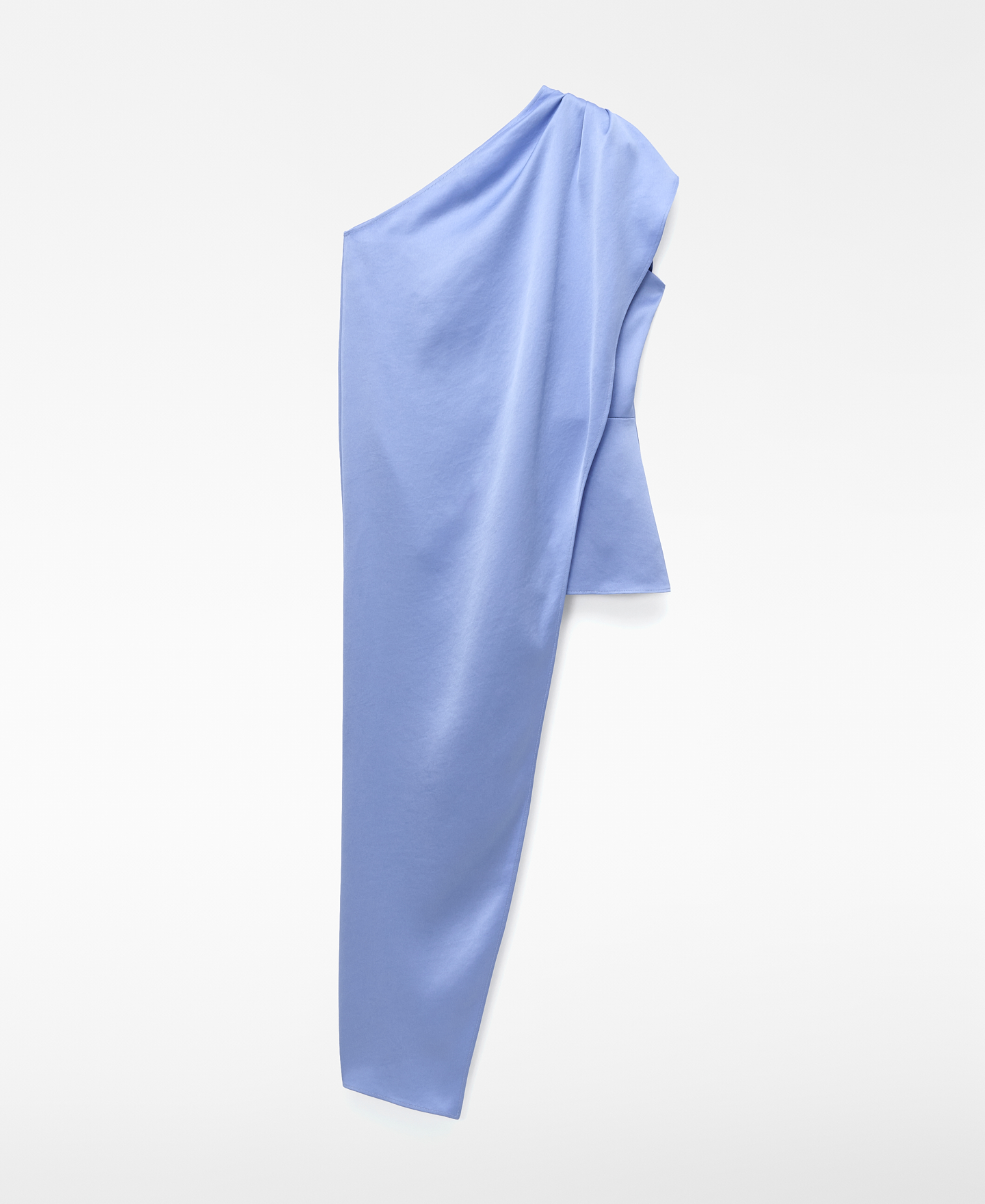 Peplum top with asymmetric overlaid cape image number 5