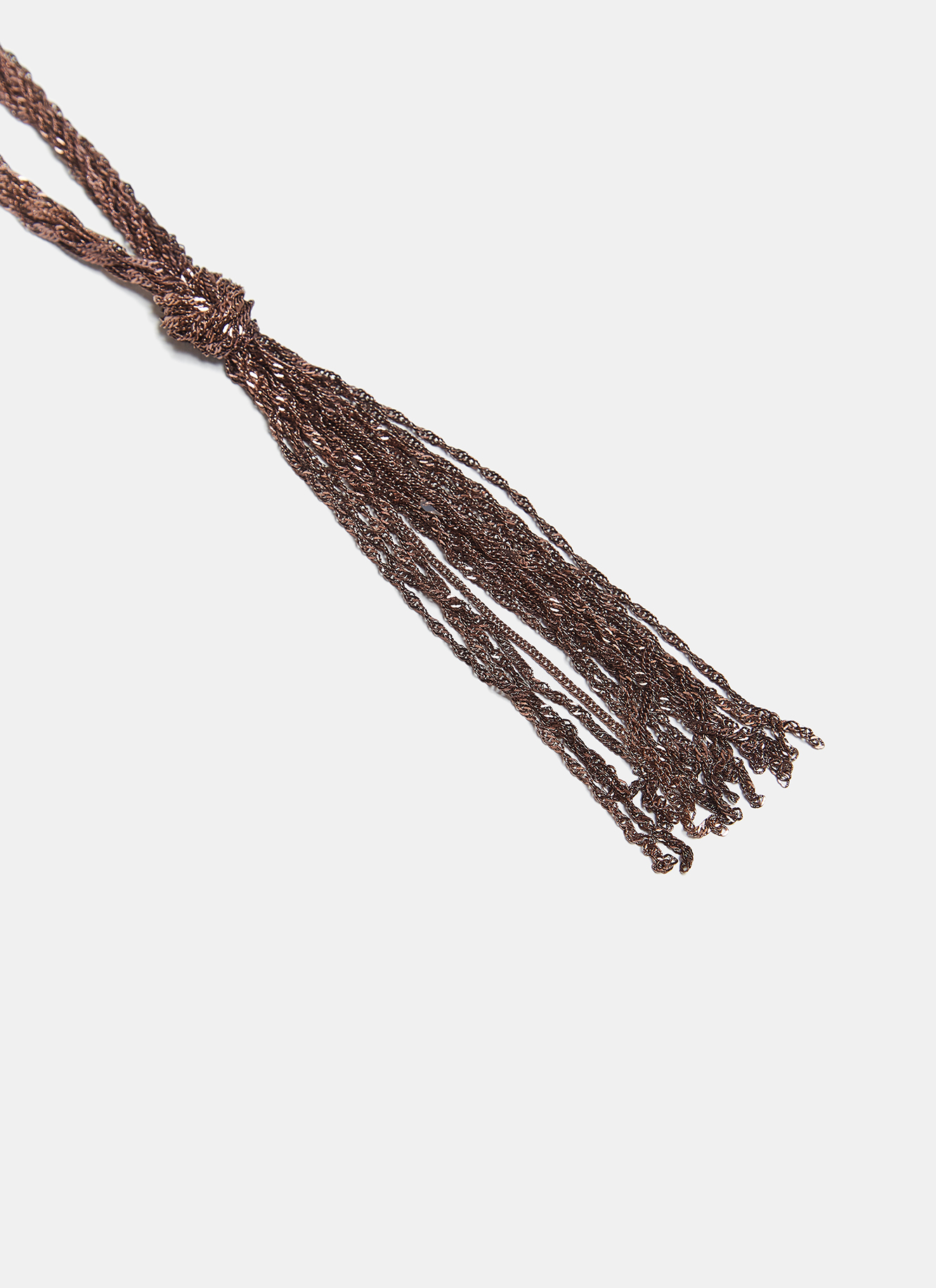 Collar corto multilíneas con borla image number 1