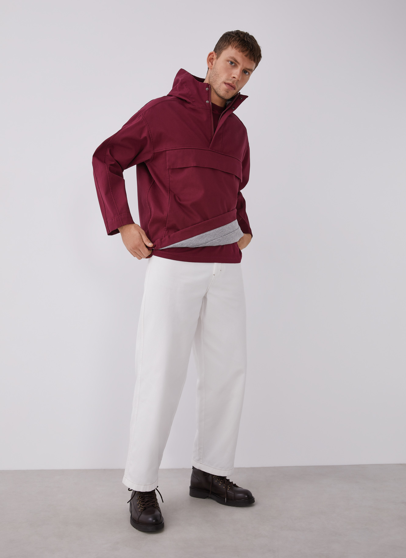 Hooded pullover with maxi pocket image number 5