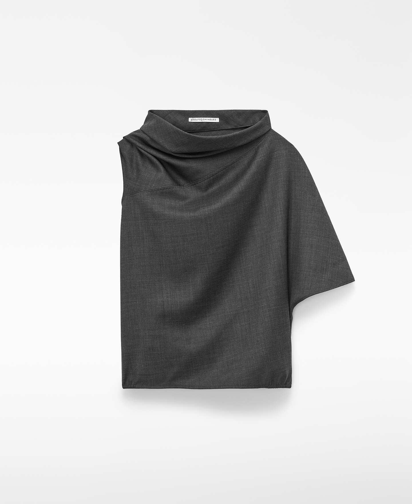 Draped neck asymmetric top image number 4